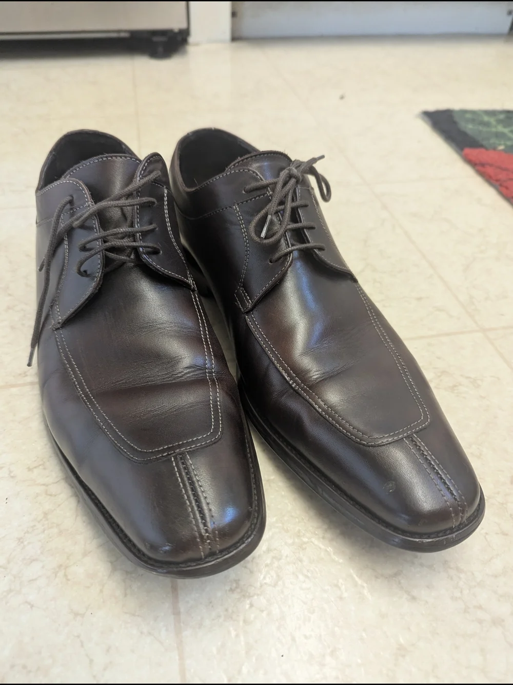 To Boot Men’s Dark Brown Leather Derby Oxfords 10
